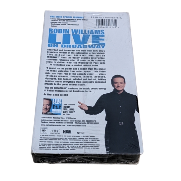 💥🆕 Robin Williams Live on Broadway VHS - Picture 2 of 2